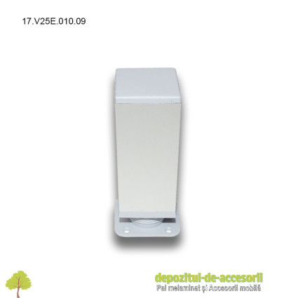 Picior aluminiu H100mm profil patrat 40 x 40mm 17.V25E.010.09 Incoll